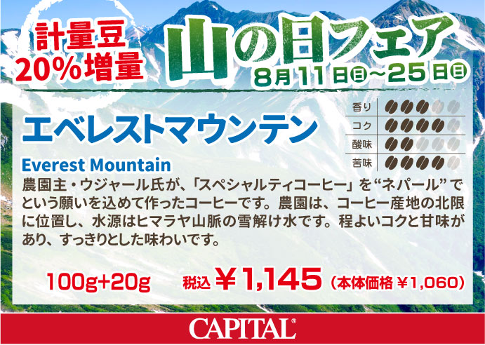 <山の日フェア20%増量>エベレストマウンテン