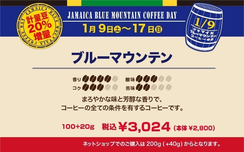 ブルーマウンテンの日フェア 20%増量 ブルーマウンテン 【キャピタルコーヒー/CAPITAL】
