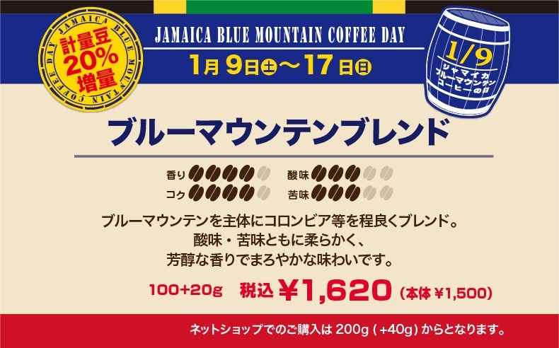 ブルーマウンテンの日フェア 20%増量 ブルーマウンテンブレンド 【キャピタルコーヒー/CAPITAL】