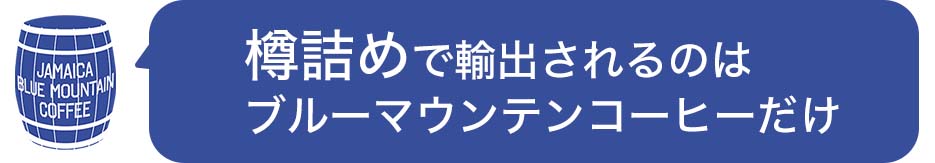 実は樽詰めで輸入されるのはブルーマウンテンだけ！